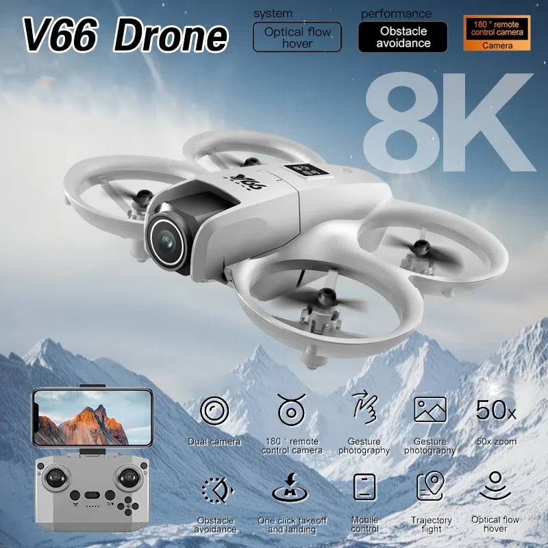 Drone Kit Tricopter - V66 Mini Drone 4K Profession HD
