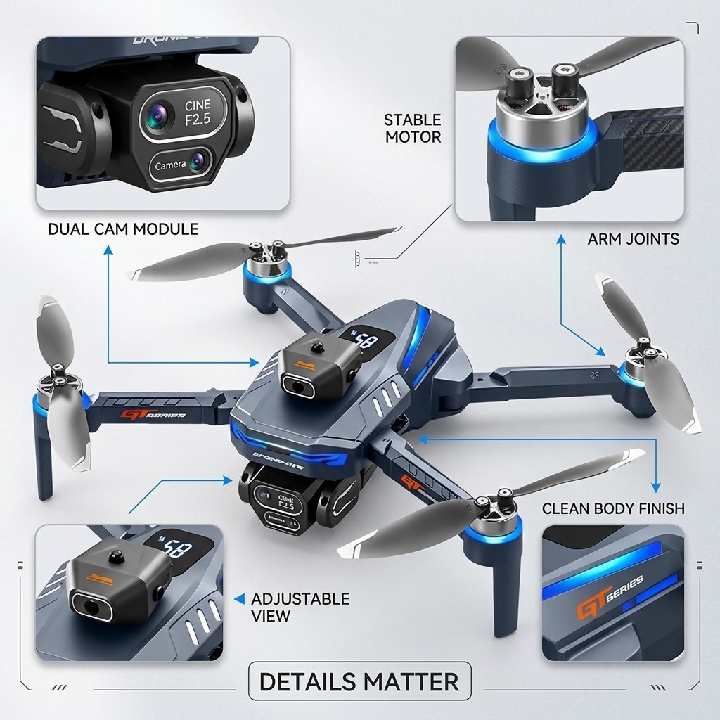 New GT8 Drone Professional 8K  - Drone Kit Professional ulasan dan harga