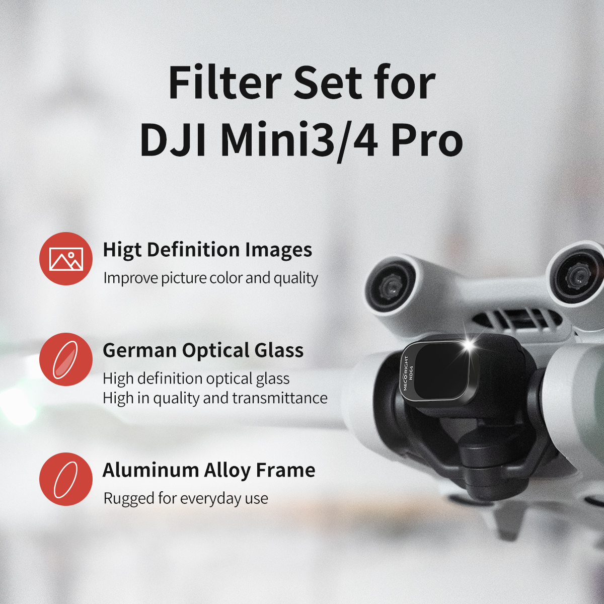MECO Filter Kit for DJI Mini 4 - Drone Kit Waterproof ulasan dan harga