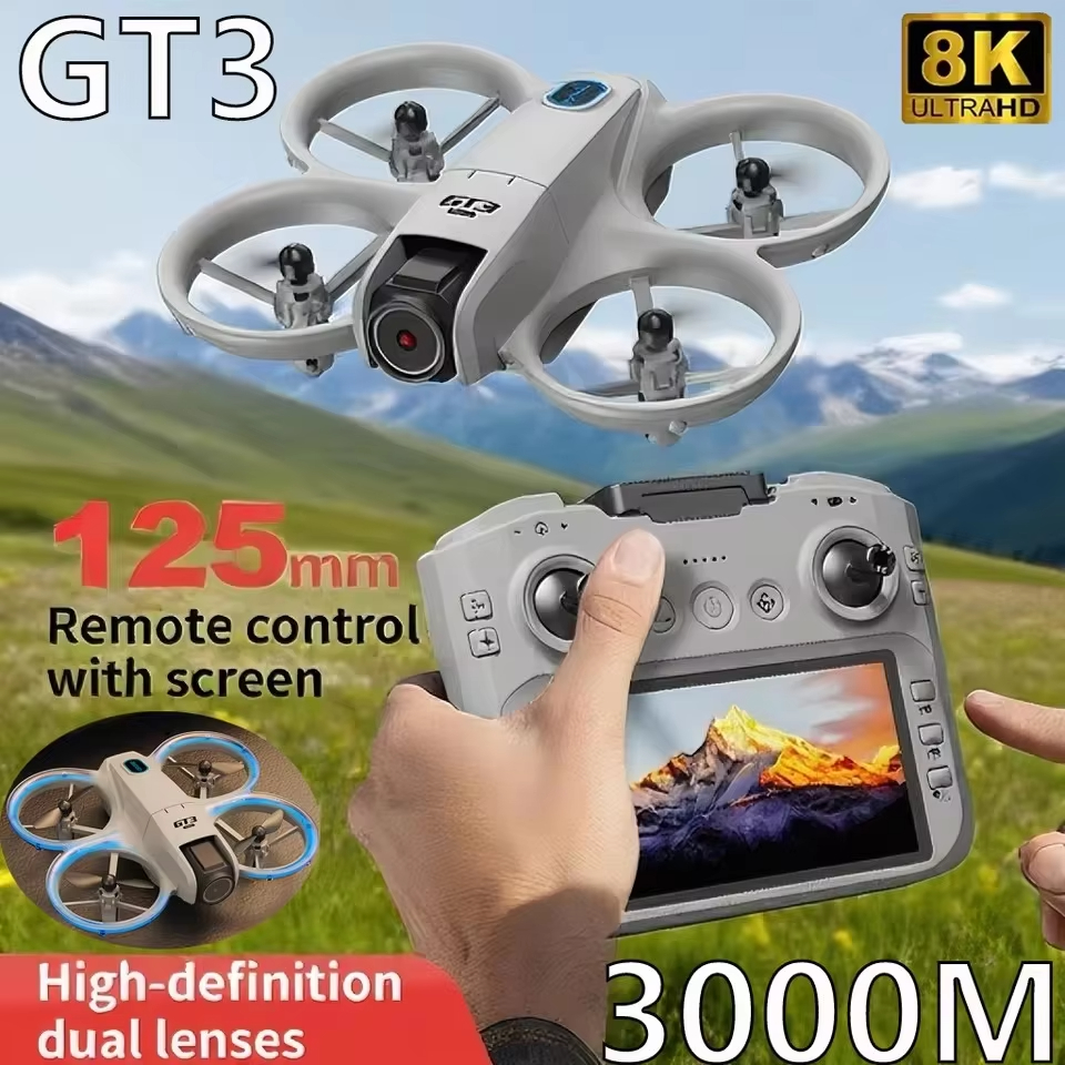 2026 New GT3 Mini Hot Drone 8K - Drone Kit Tricopter ulasan dan harga